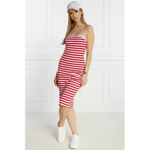 Sukienka Tommy Jeans z poliamidu 