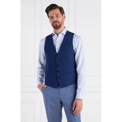 BOSS BLACK Wełniana kamizelka | Slim Fit 48 Gomez Fashion Store