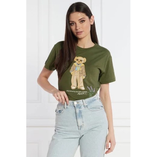 POLO RALPH LAUREN T-shirt PROV BEAR | Regular Fit ze sklepu Gomez Fashion Store w kategorii Bluzki damskie - zdjęcie 172850462