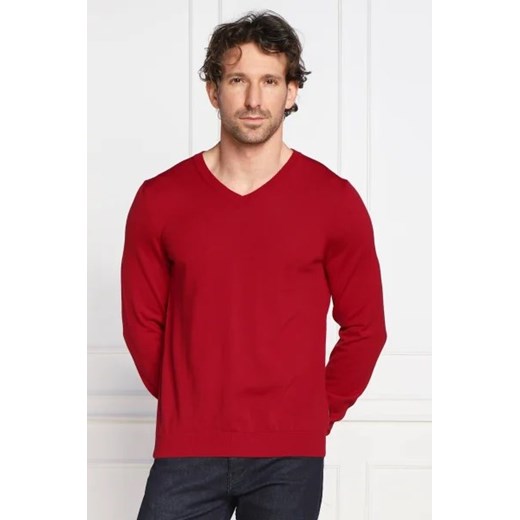 BOSS BLACK Wełniany sweter Melba-P | Slim Fit ze sklepu Gomez Fashion Store w kategorii Swetry męskie - zdjęcie 172850554