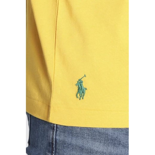 T-shirt męski Polo Ralph Lauren młodzieżowy żółty z krótkim rękawem 