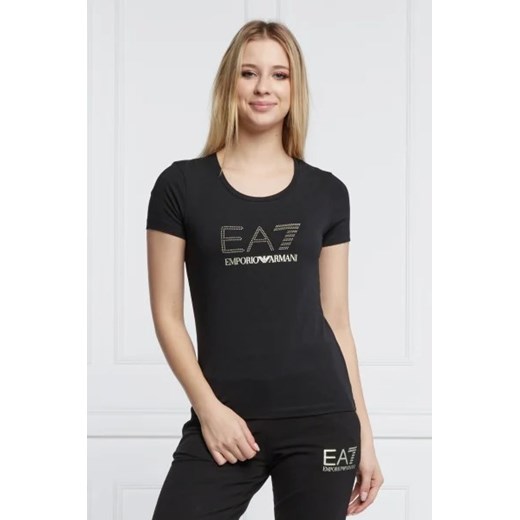 EA7 T-shirt | Regular Fit ze sklepu Gomez Fashion Store w kategorii Bluzki damskie - zdjęcie 172852562