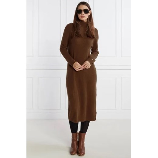 Tommy Hilfiger Wełniana sukienka MD WOOL CASH ROLL-NK | z dodatkiem kaszmiru ze sklepu Gomez Fashion Store w kategorii Sukienki - zdjęcie 172853932