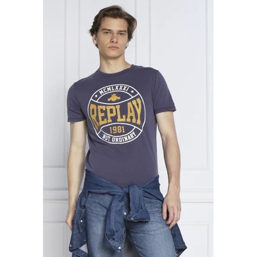 Replay T-shirt | Regular Fit ze sklepu Gomez Fashion Store w kategorii T-shirty męskie - zdjęcie 172856094