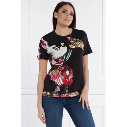 Desigual T-shirt DESIGUAL X MICKEY MOUSE | Regular Fit ze sklepu Gomez Fashion Store w kategorii Bluzki damskie - zdjęcie 172857123