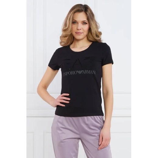 EA7 T-shirt | Regular Fit ze sklepu Gomez Fashion Store w kategorii Bluzki damskie - zdjęcie 172857721