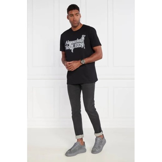 Alexander McQueen T-shirt NEON SKEL | Loose fit S wyprzedaż Gomez Fashion Store