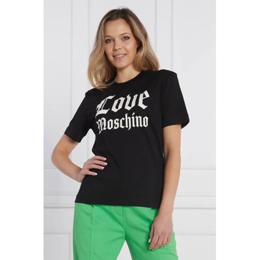 Love Moschino T-shirt | Regular Fit ze sklepu Gomez Fashion Store w kategorii Bluzki damskie - zdjęcie 172861450