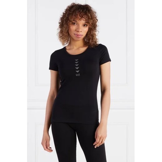 EA7 T-shirt | Slim Fit ze sklepu Gomez Fashion Store w kategorii Bluzki damskie - zdjęcie 172861751