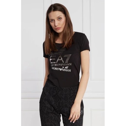 EA7 T-shirt | Regular Fit ze sklepu Gomez Fashion Store w kategorii Bluzki damskie - zdjęcie 172862424