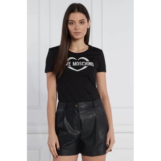 Love Moschino T-shirt | Regular Fit ze sklepu Gomez Fashion Store w kategorii Bluzki damskie - zdjęcie 172862524