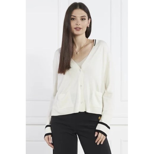 Marc Cain Wełniany kardigan | Regular Fit | z dodatkiem kaszmiru ze sklepu Gomez Fashion Store w kategorii Swetry damskie - zdjęcie 172864093