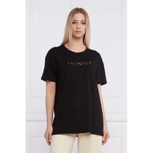 Twinset U&B T-shirt | Regular Fit ze sklepu Gomez Fashion Store w kategorii Bluzki damskie - zdjęcie 172864884