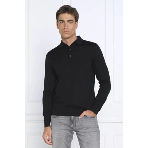 BOSS BLACK Wełniane polo Lancione | Regular Fit ze sklepu Gomez Fashion Store w kategorii T-shirty męskie - zdjęcie 172867972