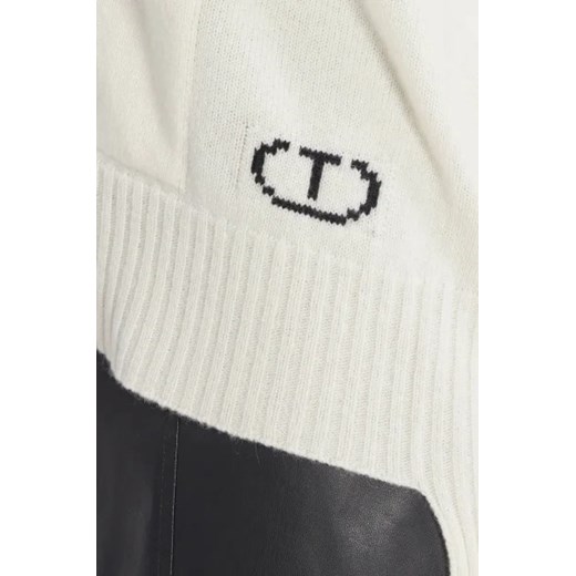 TWINSET Wełniany sweter | Regular Fit | z dodatkiem kaszmiru Twinset XS Gomez Fashion Store wyprzedaż