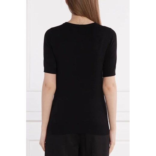 GUESS Sweter KAYLA LOGO RN SS SWTR | Slim Fit Guess L okazja Gomez Fashion Store