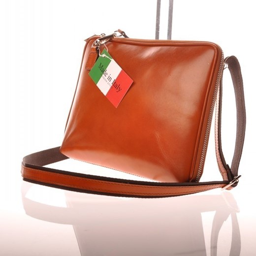 MADE IN ITALY Postino 109 ruda włoska torebka skórzana listonoszka skorzana-com  