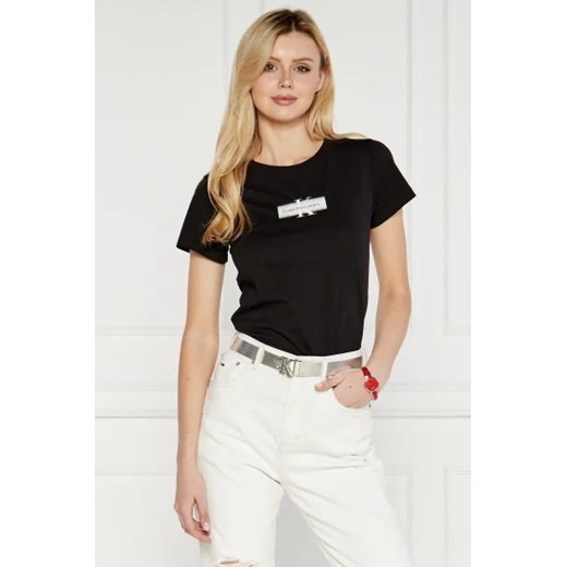 CALVIN KLEIN JEANS T-shirt FADED | Slim Fit ze sklepu Gomez Fashion Store w kategorii Bluzki damskie - zdjęcie 172870354
