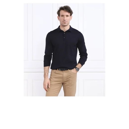 BOSS BLACK Wełniane polo Lancione | Regular Fit ze sklepu Gomez Fashion Store w kategorii T-shirty męskie - zdjęcie 172870381