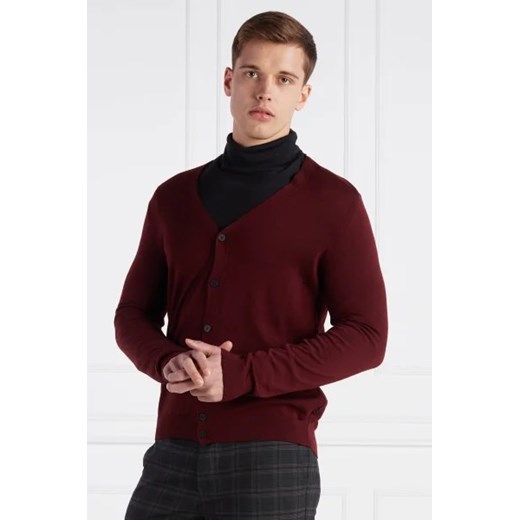 BOSS BLACK Wełniany kardigan Mardon-L | Slim Fit ze sklepu Gomez Fashion Store w kategorii Swetry męskie - zdjęcie 172873650
