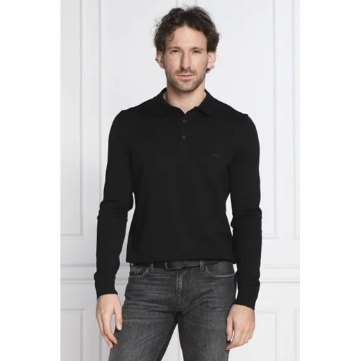 BOSS BLACK Wełniane polo | Regular Fit ze sklepu Gomez Fashion Store w kategorii T-shirty męskie - zdjęcie 172874452