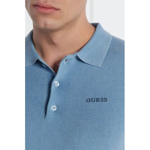 GUESS Polo | Regular Fit | z dodatkiem jedwabiu Guess XXL Gomez Fashion Store wyprzedaż
