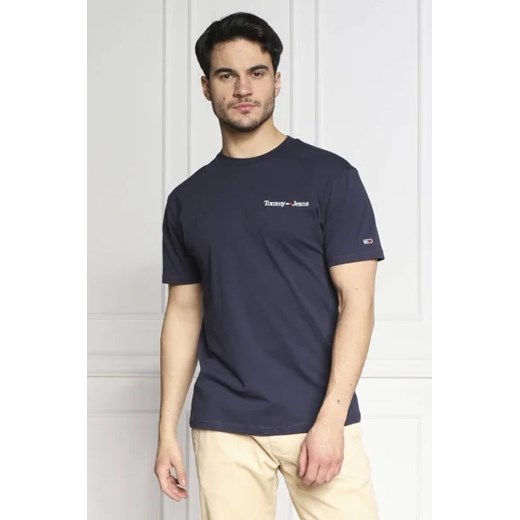 Tommy Jeans T-shirt LINEAR CHEST | Regular Fit ze sklepu Gomez Fashion Store w kategorii T-shirty męskie - zdjęcie 172875022