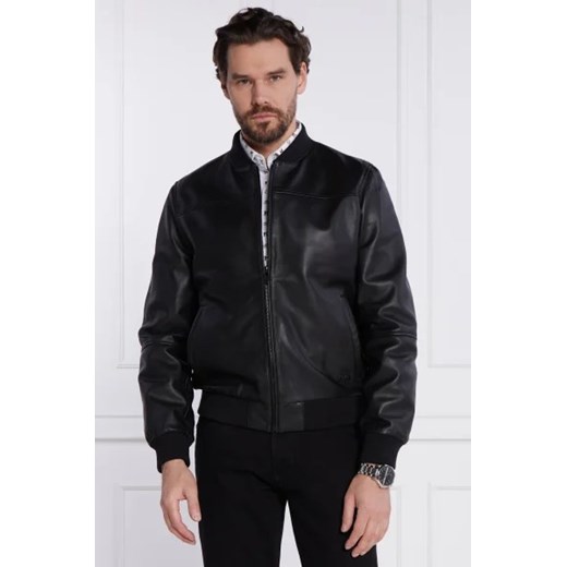 Karl Lagerfeld Skórzana kurtka bomber | Regular Fit ze sklepu Gomez Fashion Store w kategorii Kurtki męskie - zdjęcie 172875852