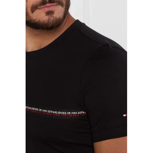 Tommy Hilfiger T-shirt SMALL CHEST STRIPE MONOTYPE TEE | Slim Fit Tommy Hilfiger XXL wyprzedaż Gomez Fashion Store