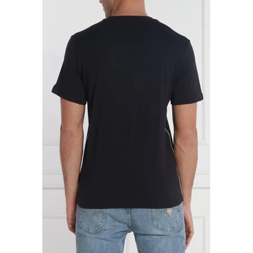 T-shirt męski czarny Napapijri z krótkimi rękawami 