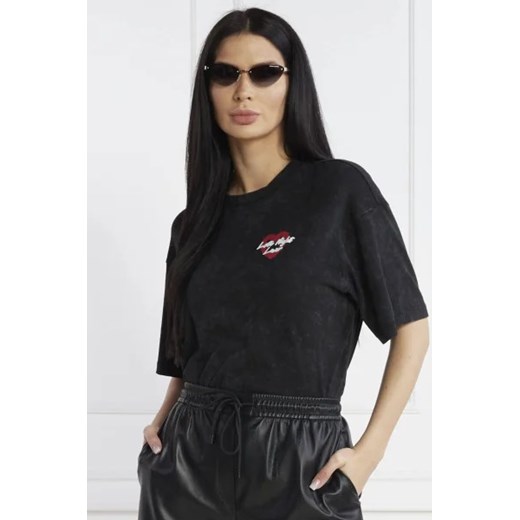 HUGO T-shirt Dazalena | Regular Fit ze sklepu Gomez Fashion Store w kategorii Bluzki damskie - zdjęcie 172881913
