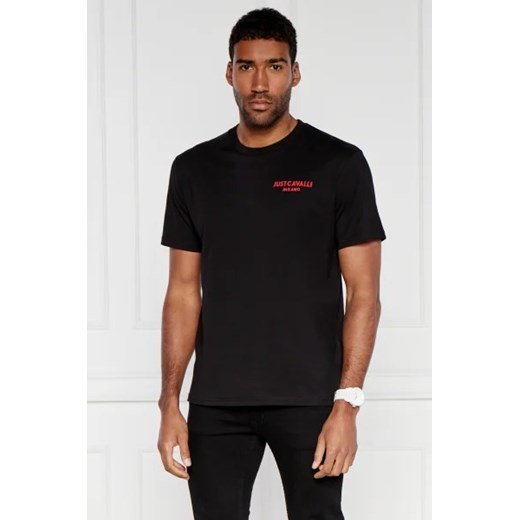 Just Cavalli T-shirt FLOCK LOGO | Regular Fit ze sklepu Gomez Fashion Store w kategorii T-shirty męskie - zdjęcie 172882732