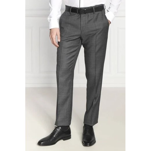 BOSS BLACK Wełniane spodnie H-Genius-MM-224 | Slim Fit ze sklepu Gomez Fashion Store w kategorii Spodnie męskie - zdjęcie 172885022