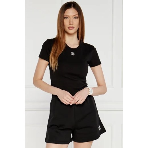 HUGO T-shirt Delanor | Slim Fit ze sklepu Gomez Fashion Store w kategorii Bluzki damskie - zdjęcie 172886934