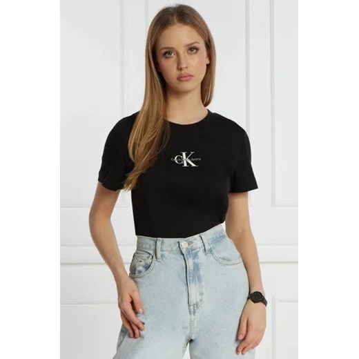 CALVIN KLEIN JEANS T-shirt | Slim Fit ze sklepu Gomez Fashion Store w kategorii Bluzki damskie - zdjęcie 172887922