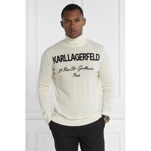 Karl Lagerfeld Wełniany golf knit | Regular Fit Karl Lagerfeld S Gomez Fashion Store okazja
