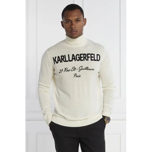 Karl Lagerfeld Wełniany golf knit | Regular Fit ze sklepu Gomez Fashion Store w kategorii Swetry męskie - zdjęcie 172890020