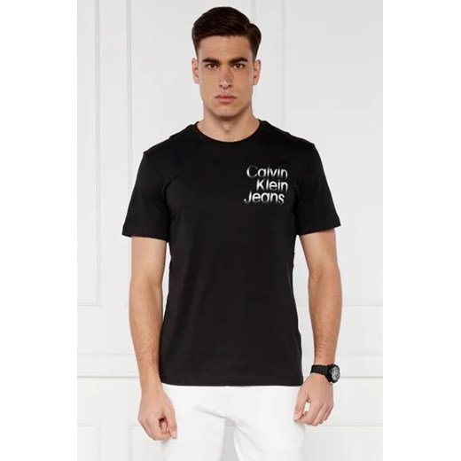 CALVIN KLEIN JEANS T-shirt DIFFUSED STACKED | Regular Fit ze sklepu Gomez Fashion Store w kategorii T-shirty męskie - zdjęcie 172890700