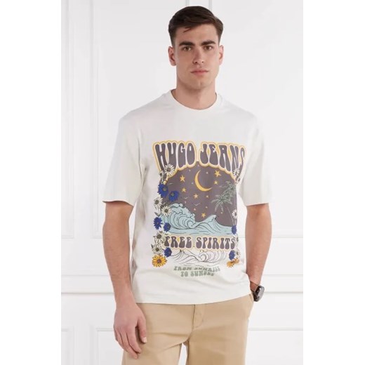 Hugo Blue T-shirt Nirito | Regular Fit Hugo Blue M okazja Gomez Fashion Store