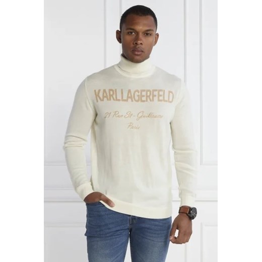Karl Lagerfeld Wełniany golf knit | Regular Fit ze sklepu Gomez Fashion Store w kategorii Swetry męskie - zdjęcie 172890843