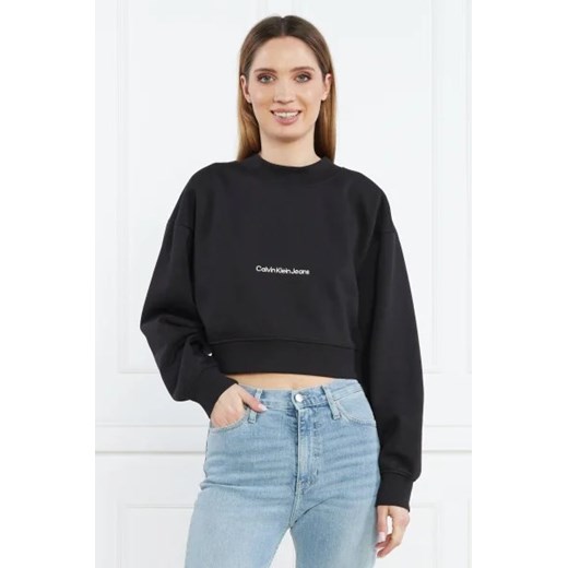 CALVIN KLEIN JEANS Bluza INSTITUTIONAL | Cropped Fit ze sklepu Gomez Fashion Store w kategorii Bluzy damskie - zdjęcie 172891601