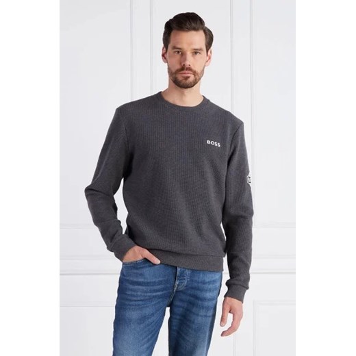 BOSS BLACK Sweter Structure Sweatshirt | Regular Fit ze sklepu Gomez Fashion Store w kategorii Swetry męskie - zdjęcie 172893021
