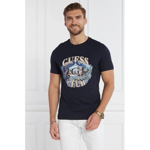 GUESS T-shirt SS CN MULTI LOGO | Slim Fit Guess M promocja Gomez Fashion Store