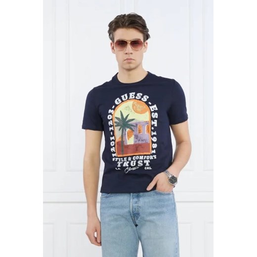 GUESS T-shirt PALM WINDOW | Slim Fit ze sklepu Gomez Fashion Store w kategorii T-shirty męskie - zdjęcie 172895030