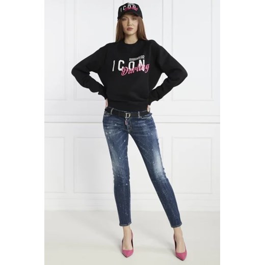 Jeansy damskie Dsquared2 bawełniane 