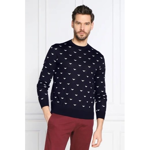 Emporio Armani Wełniany sweter | Regular Fit Emporio Armani L okazyjna cena Gomez Fashion Store