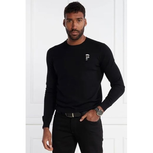 Karl Lagerfeld Wełniany sweter | Regular Fit Karl Lagerfeld XL wyprzedaż Gomez Fashion Store