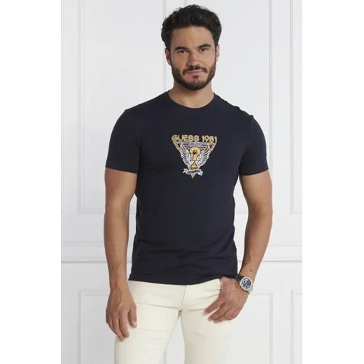 GUESS T-shirt SS CN GUESS WINGS LOGO TEE | Slim Fit Guess XL wyprzedaż Gomez Fashion Store