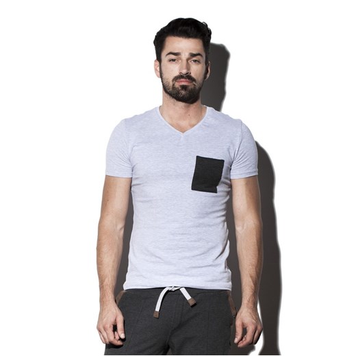 Bawełniany T-shirt męski popiel onemarket-pl  bawełna