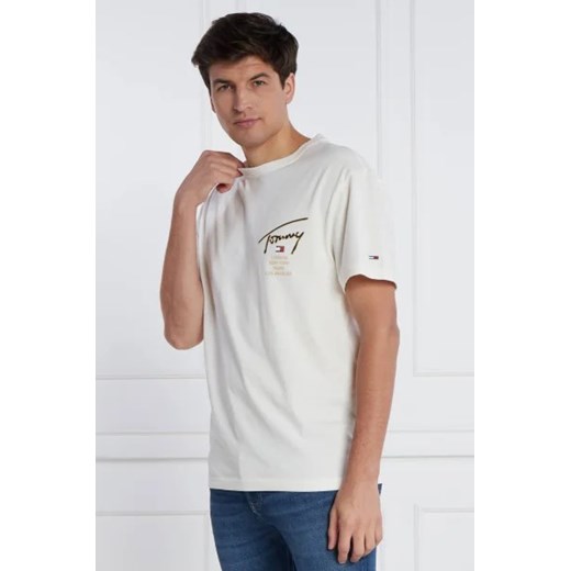 Tommy Jeans T-shirt GOLD SIGNATURE BACK | Regular Fit ze sklepu Gomez Fashion Store w kategorii T-shirty męskie - zdjęcie 172902143